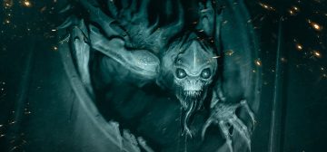 Ilustración en tonos azules, imitando el efecto de un sistema de visión nocturna, que muestra una criatura de aspecto insectoide y amenazador saliendo de una tubería. Es un malstrain genestealer, pero sirve para ilustrar cómo sería la aparición de terrormigas obreras o guerreras.